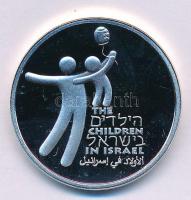 Izrael 2002. 1NS Ag Gyermekek Izraelben / Függetlenség T:PP Israel 2002. 1 New Sheqel Ag Independence - Children in Israel C:PP Krause KM#380