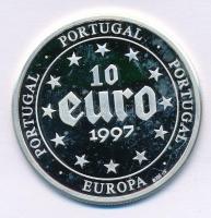 Portugália 1997. 10 Euro Ag Portugália (21g/0.999/40,5mm) T:1 (eredetileg PP) Portugal 1997. 10 Euro Ag Portugal (21g/0.999/40,5mm) C:UNC (originally PP)