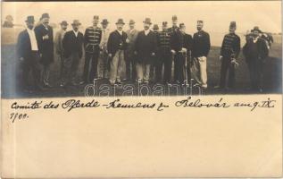 1900 Belovár, Bjelovar; Comité des Pferde-Rennens zu Belovár / Lóverseny bizottásg tagjai, tisztek / horse racing committee, horse race, K.u.K. military officers. photo