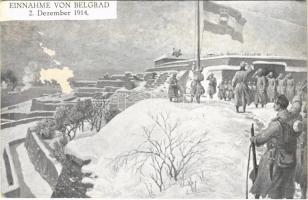 Einnahme von Belgrad 2. Dezember 1914 / WWI Austro-Hungarian K.u.K. military art postcard, capture of Beograd (EB)