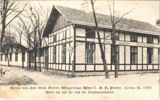 1911 Wien, Vienna, Bécs; Gruss aus dem Nied. Österr. Winzerhaus K. K. Prater / Lower Austrian winemakers house (EK)