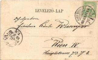 1900 Nagyszeben, Hermannstadt, Sibiu; látkép, vasúti híd. Georg Meyer kiadása / general view, railwa...