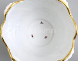 Herendi Rotschild mintás kaspó. Kézzel festett, jelzett, hibátlan d: 19,5 cm, m: 15,5 cm