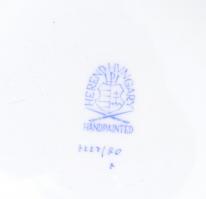 Herendi Rotschild mintás kaspó. Kézzel festett, jelzett, hibátlan d: 19,5 cm, m: 15,5 cm