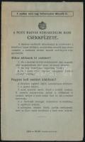 cca 1940 Pesti Magyar Kereskedelmi Bank csekkfüzete