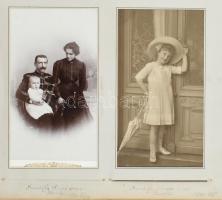 cca 1860-1910 A Szendreffy-család fotóalbuma, benne 45 db fotóval, Licskó J. (Pest), Steindl Károly ...