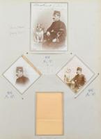 cca 1860-1910 A Szendreffy-család fotóalbuma, benne 45 db fotóval, Licskó J. (Pest), Steindl Károly ...