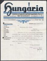 1921-1944 Fejléces számlák (Müller Illatszer- és Piperegyáros, Hungária Cipőgyári és Kereskedelmi Rt...