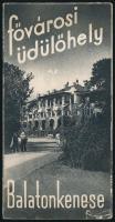 cca 1930-1940 Balatonkenese fővárosi üdülőhely, képekkel gazdagon illusztrált utazási prospektus