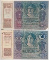 1914. 50K (5x) T:III több darabon anyaghiány
Adamo K24