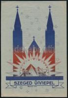 1937 Szeged ünnepel, a Szabadtéri Játékok szórólapja, Fábián illusztrációjával