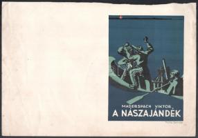 1936 Maderspach Viktor: A nászajándék könyvborító próbanyomat, Fábián grafikájával