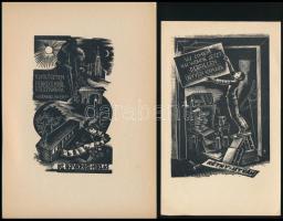 Menyhárt József (1901-1976): 3 db kisgrafika, fametszet, papír, vegyes méretben