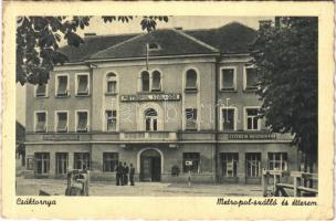 1942 Csáktornya, Cakovec; Metropol szálloda és étterem. Balkányi Lajos kiadása / hotel and restaurant (szakadás / tear)