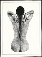 cca 1980 Csabai István: Korall, feliratozott vintage fotóművészeti alkotás, a magyar fotográfia avantgarde korszakából, 23x17 cm