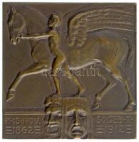 Németország 1912. "Gerhart Hauptmann születésénék 50. évfordulója" Br plakett. Szign.: Wei...