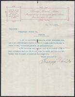 1912 Léva, Knapp Dávid mezőgazdasági és varrógépek gyári raktára fejléces levélpapírjára írt levél