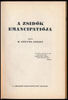 B. Eötvös József: A zsidók emancipatiója. Bánóczi József előszavával. Népszerű Zsidó Könyvtár 1. Sze...