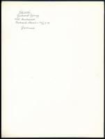 cca 1975 Gebhardt György (1910-1993) budapesti fotóművész hagyatékából 2 db vintage fotó, az egyik a...