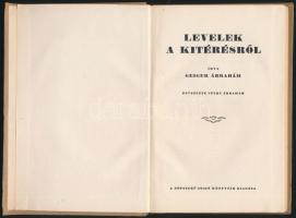 [Alexandriai Philón (Philo Alexandrinus/Filon Alexandrinos)] Geiger Ábrahám: Levelek a kitérésről. Í...