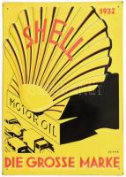 Shell limitált szériás reklámtábla sorszámozott 1950/7050. Dombornyomott, zománcozott fém reklámtábla / Enameled sign. d: 21x30 cm
