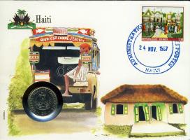 Haiti 1986. 20c érmés, bélyeges borítékon T:1