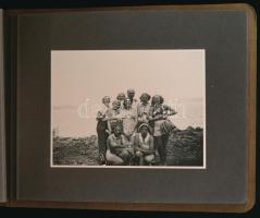 1935 Balatonföldvári csoportos nyaralás emlékei, fotóalbum 10 db fotóval, Erődi-Harrach Tihamér (188...
