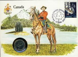 Kanada 1985. 25c érmés, bélyeges boríték T:1