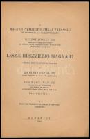 1943 Bálint József: Lesz-e húszmilló magyar? előadása. Hetényi Rezső és vitéz Nagy István hozzászólá...