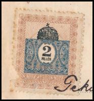 1912 Ipolyság, Neumann Jakab Ipolyság Könyvnyomda és Könyvkötészet fejléces számlája okmánybélyeggel