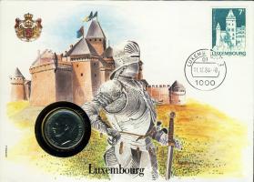 Luxemburg 1980. 10Fr érmés, bélyeges boríték T:1