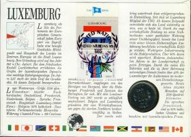 Luxemburg 1980. 10Fr érmés, bélyeges boríték T:1