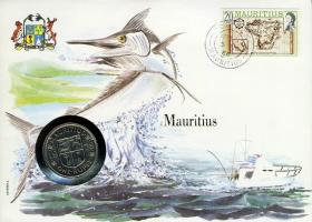 Mauritius 1978. 1R érmes, bélyeges boríték T:1