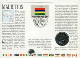 Mauritius 1978. 1R érmes, bélyeges boríték T:1