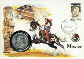 Mexikó 1957. 1P érmes, bélyeges boríték T:1