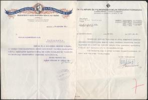 1921-1938 4 db fejléces levélpapírra írt levél + 1 db árjegyzék (Sándor Imre Székesfehérvár, Geiger ...