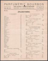 1921-1938 4 db fejléces levélpapírra írt levél + 1 db árjegyzék (Sándor Imre Székesfehérvár, Geiger ...