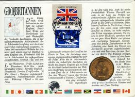 Nagy-Britannia 1967. 1p érmes, bélyeges boríték T:1