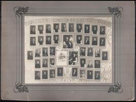 Az Egri Ciszterci Főgimnázium 1914-1915-ben végzett növendékei, tablófotó, kartonra ragasztva, 19,5x25,5 cm