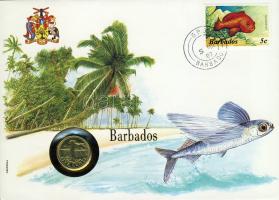 Barbados 1982. 5c érmes, bélyeges boríték T:1