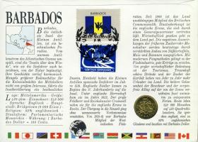 Barbados 1982. 5c érmes, bélyeges boríték T:1
