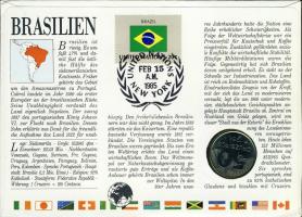 Brazília 1984. 50C érmes, bélyeges boríték T:1