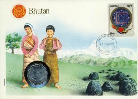 Bhután 1975. 10c érmes, bélyeges boríték T:1