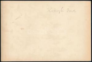cca 1931 Kinszki Imre (1901-1945) budapesti fotóművész hagyatékából, aláírt vintage fotóművészeti al...