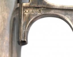 Albert Kohler szecessziós kávés karaffa, tejkiöntő és cukordoboz fedő nélkül Fém, jelzett . / Jugend...