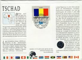 Csád 1983. 1Fr érmes, bélyeges boríték T:1