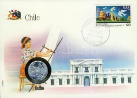 Chile 1975. 1c érmes, bélyeges boríték T:1