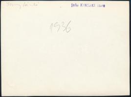 1936 Kinszki Imre (1901-1945) budapesti fotóművész hagyatékából, pecséttel jelzett vintage fotóművés...
