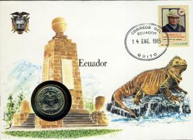 Ecuador 1981. 1S érmes, bélyeges boríték T:1