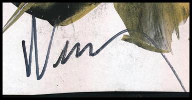 Olvashatatlan jelzéssel: A figyelő szem. Olaj, karton. 25,5×20,5 cm